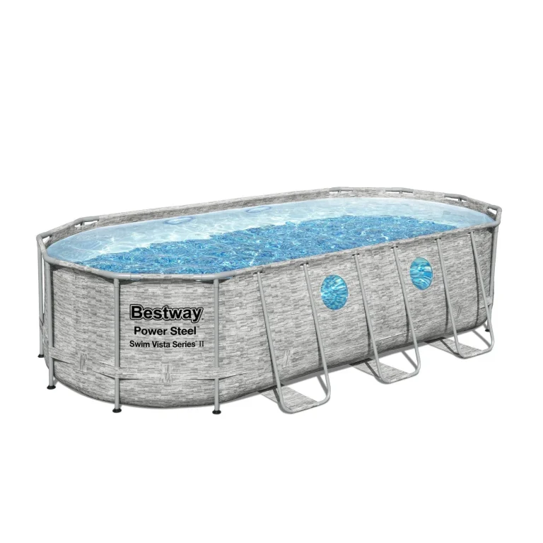בריכת ראטן אובלית אולטרה BESTWAY 56716 549*274*122 עם חלונות
