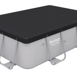 כיסוי לבריכה מלבנית מסגרת אפור PVC 282X196X84 58442 מבית BESTWAY