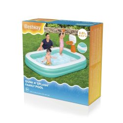 בריכה מתנפחת לילדים מלבנית עם כדורסל 2.51X1.68X1.02 סמ 54445 מבית BESTWAY