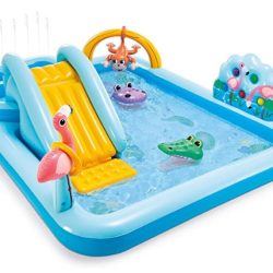 בריכת משחקים מתנפחת לילדים בדמויות של חיות ג'ונגל דגם INTEX 57161