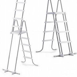 סולם לבריכה בטיחותי מתפרק 1.32 מ' דגם INTEX 28077