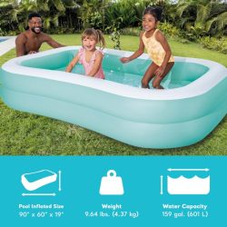 בריכה מלבנית מתנפחת בגודל INTEX 57181 229X147