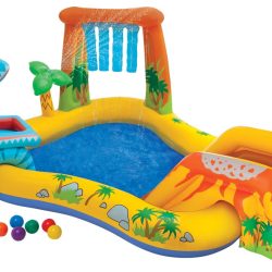 בריכת משחקים ענקית לילדים בדמויות דינוזאור דגם INTEX 57444
