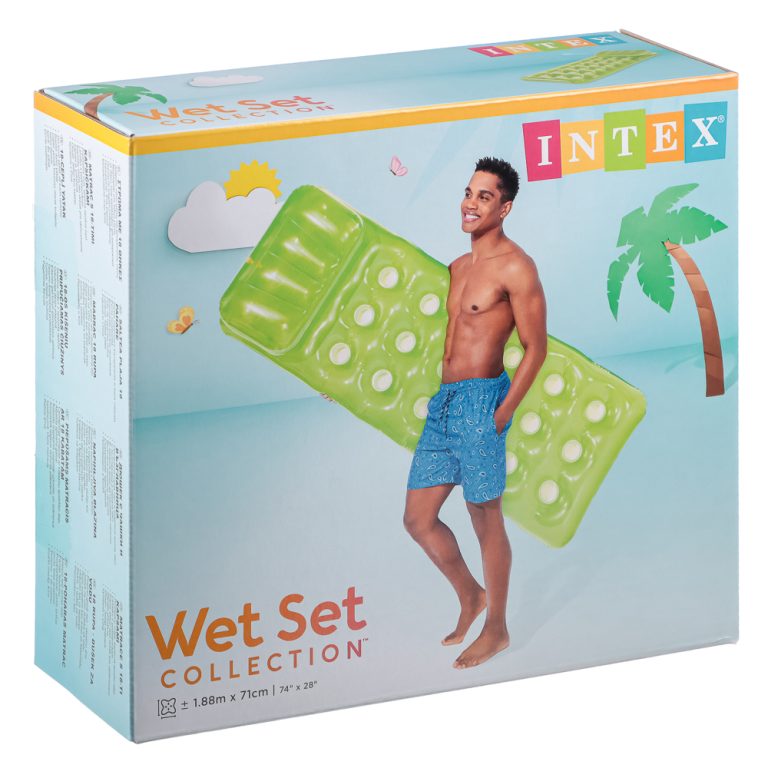 מזרן חוף מתנפח INTEX עם כרית, 188x71 ס"מ. 58890EU