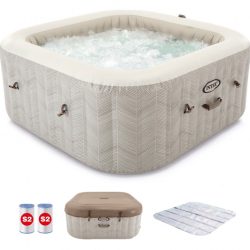 ג'קוזי מרובע במידות 175cmX175cmX71cm ל-4 אנשים דגם INTEX 28446