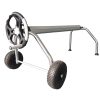 גלגלת נרוסטה 316 טלסקופית 4.2 מטר נפתח ל5 מטר - גלגל צמיג גדול