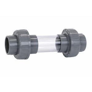 זכוכית ראייה (עין ראייה) PVC עם רקורדים - 50 מ"מ (צול וחצי) PN-10
