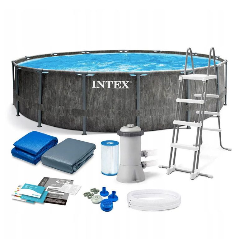בריכה אינטקס גודל INTEX 26742 457X122 דמוי עץ