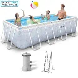 בריכה אולטרה גודל 100*200*400 דגם שברון INTEX 26780