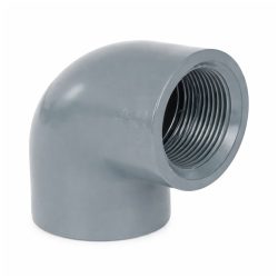 זווית 90 מעלות PVC (מעורבת) - 50 מ"מ (הדבקה) ל-1 1/2" (צול וחצי) הברגה נקבה