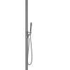 מקלחון חוץ עומד דגם אלגנט מנירוסטה 316 כולל ראש גשם וידית יד