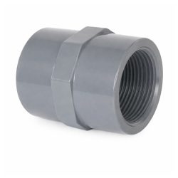 מופה הברגה פנימית כפולה 1½ אינץ (50 מ״מ) PVC