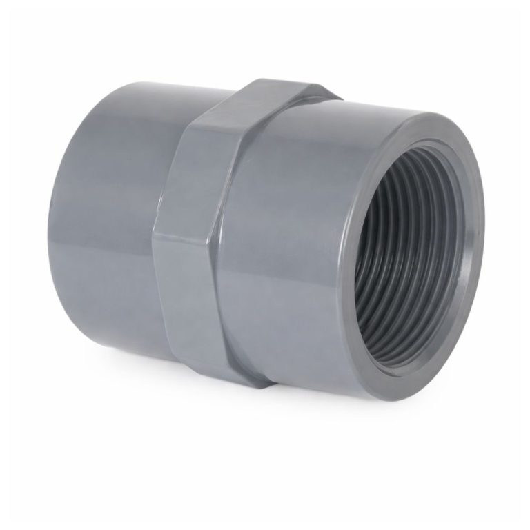 מופה (מחבר ישר) PVC מעורב - 50 מ"מ (הדבקה) ל-1 1/2" (צול וחצי) הברגה נקבה