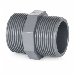 ניפל כפול הברגה 1 1.4" PVC