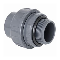 רקורד (מחבר רב-חוליה) PVC מעורב עם אטם (O-Ring) - 50 מ"מ (הדבקה) ל-1 1/2" (צול וחצי) הברגה זכר