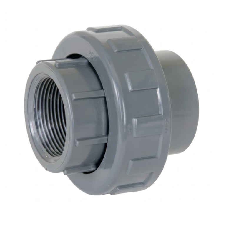 רקורד (מחבר רב-חוליה) PVC מעורב - 50 מ"מ (הדבקה) ל-1 1/2" (צול וחצי) הברגה נקבה