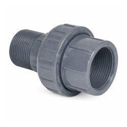 רקורד (מחבר רב-חוליה) PVC שלושה חלקים - הברגה 2" (שני צול) זכר ל-2" (שני צול) נקבה